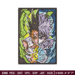 gon killua poster embroidery design, hxh embroidery, anime design, embroidery shirt, embroidery file, digital download