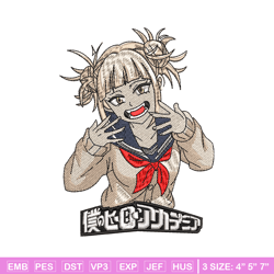 himiko toga laugh embroidery design, my hero academia embroidery, anime design, anime shirt, digital download