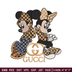 gucci couple embroidery design, mickey embroidery, embroidery shirt, embroidery file, anime design, digital download