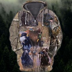 black labrador duck hunting 3d hoodie t shirt all over print plus size s-5xl