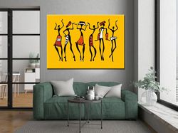 ethnic african painting, abstract african wall art, masai canvas print,  african art, african triptych large canvas art