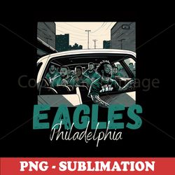 philadelphia eagles football player - cartoon style graphic design - stunning artwork