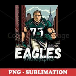 philadelphia eagles football player - cartoon style - stunning digital download
