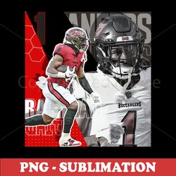 football sublimation design - rachaad white - dynamic png download