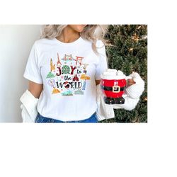 joy to the world shirt, epcot world showcase, disney christmas shirt, epcot christmas shirt, disney epcot shirt, disneyl