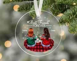 best friend christmas ornament, best friends forever ornament 2022, besties ornament