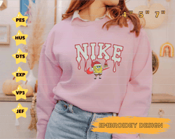 nike x spongebob embroidered sweatshirt - embroidered sweatshirt/hoodie, embroidery design, instant download