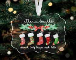 custom family ornament, custom family keepsake, christmas stocking ornament