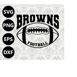 browns football silhouette team clipart vector svg file for cutting with cricut, sublimation png and svg for shirts, vin