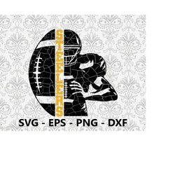 steelers distressed half hand svg, eps, png, dxf, pdf, layered file, ready for silhouette cricut and sublimation, svg fi