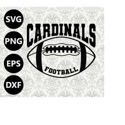 cardinals football silhouette team clipart vector svg file for cutting with cricut, sublimation png and svg for shirts,