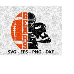 bears distressed half hand svg, eps, png, dxf, pdf, layered file, ready for silhouette cricut and sublimation, svg files