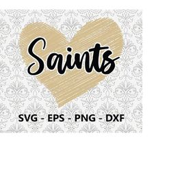 saints football love svg, eps, png, dxf, pdf, layered file, ready for silhouette cricut and sublimation, svg files