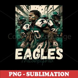 philadelphia eagles football player - cartoon style - stunning sublimation download