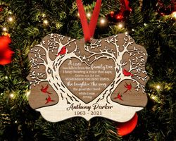 memorial tree ornament, cardinal ornament, memorial gift