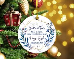 personalized godmother are a blessing ornament, godmother gift, gift from goddaughter