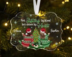 personalized sister christmas ornament, custom sister gift, friendship gift