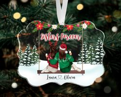 personalized sister ornament, best friends ornament, 2023 christmas ornament