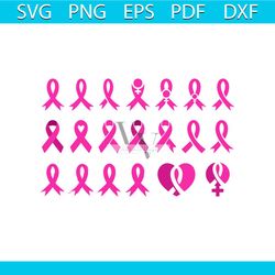 pink cancer ribbon svg, awareness ribbon svg bundle, breast cancer svg, cancer pink ribbon heart svg,survivor ribbon png