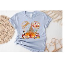 disney characters happy thanksgiving shirt, disney thanksgiving tee, happy thanksgiving outfit, disney fall vibes