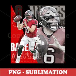 baker mayfield football sublimation png - buccaneers poster - high-quality digital download