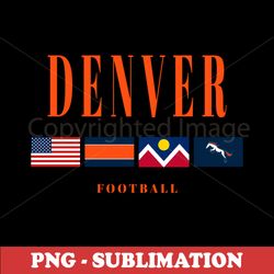 vintage denver football flag - authentic sublimation digital download - perfect for football fans