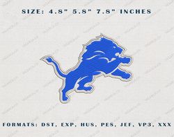 detroit lions logo embroidery design, detroit lions nfl logo sport embroidery machine design, famous football