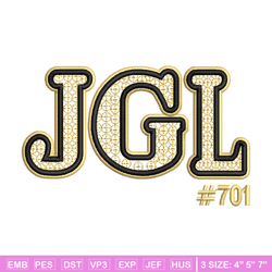 jgl logo embroidery design, jgl logo embroidery, logo design, logo shirt, embroidery file, instant download