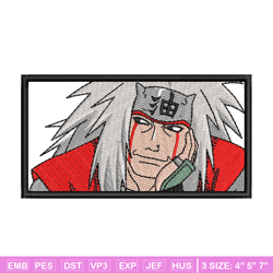 jiraiya embroidery design, naruto embroidery, anime design, embroidery file, anime shirt, logo design, digital download