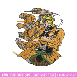 jojo bizarre embroidery design, jojo bizarre embroidery, anime design, embroidery file, anime shirt, instant download.