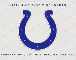 indianapolis colts logo embroidery design, indianapolis colt nfl logo sport embroidery machine design, famous football