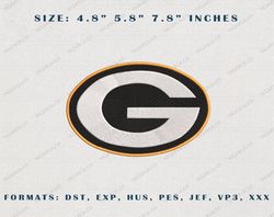 green bay packers logo embroidery design, green bay packers nfl logo sport embroidery machine design, famous football