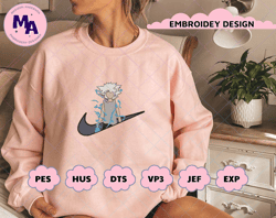 anime embroidered sweatshirt, unisex embroidered sweatshirt, anime embroidered crewneck, best anime sweatshirt, embroidered gift