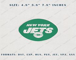new york jets logo embroidery design,  new york jets nfl logo sport embroidery machine design, famous football
