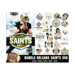 69 designs new orleans saints football svg bundle, sport svg