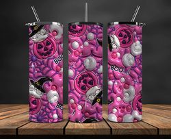 3d friendly ghost tumbler wrap for 20 oz skinny tumbler, png sublimation design, spooky seamless tumbler wrap, digital d