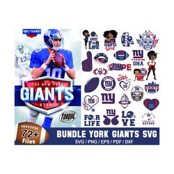 72 new york giants football svg bundle, nfl team svg