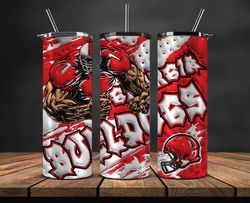 football mascot colleges 3d tumbler wrap , football tumbler png ,nfl tumbler wrap 01