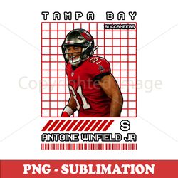 antoine winfield tampa bay buccaneers png sublimation digital download - clear - crisp - and vibrant
