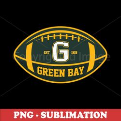 green bay football sublimation design - vibrant team colors - instant download