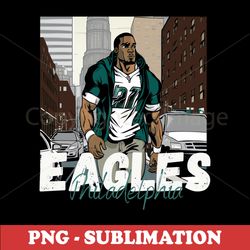 eagles football player - cartoon graphic design - stunning sublimation artwork