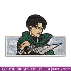 levi swords embroidery design, attack on titan embroidery, anime design, embroidery file, anime shirt, digital download