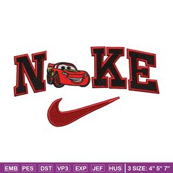 lightning mcqueen nike embroidery design, logo embroidery, nike design, logo shirt, embroidery shirt, digital download.