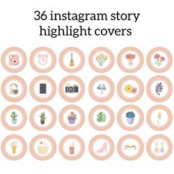 36 girlish pastel instagram highlight icons. beige instagram highlights images. beauty instagram highlights covers