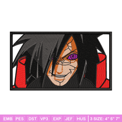 madara uchiha embroidery design, naruto embroidery, anime design, embroidery file, anime shirt, digital download