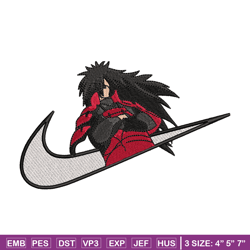 madara uchiha nike embroidery design, naruto embroidery, nike design, anime design, anime shirt, digital download