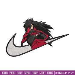 madara uchiha x nike embroidery design, naruto embroidery, anime design, embroidery file, anime shirt, digital download