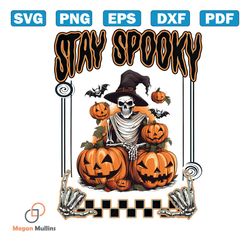 stay spooky funny happy halloween skeleton png file