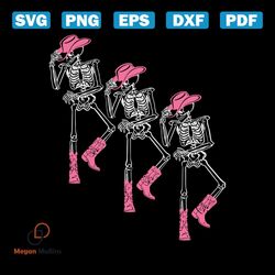 dancing skeleton disco cowgirl cowboy skeleton svg file