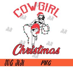 christmas cowgirl png, christmas cowboy girl png, christmas light png